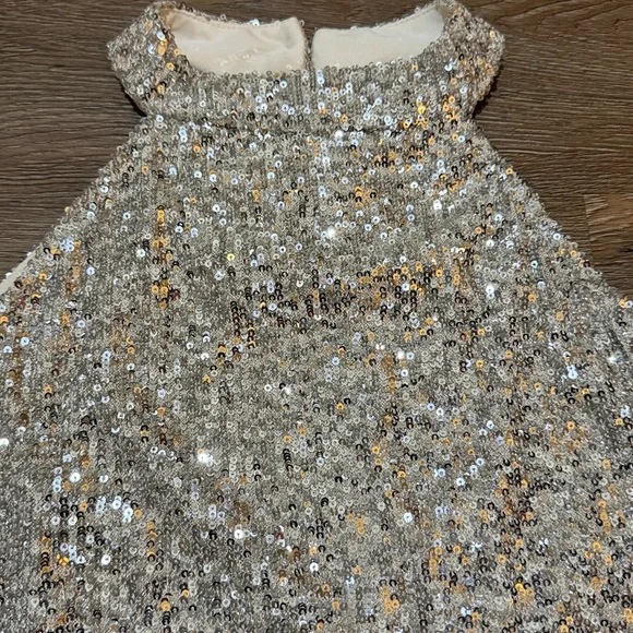 Cable & Gauge Shimmering Silver Sequin Blouse - Picture 4 of 6